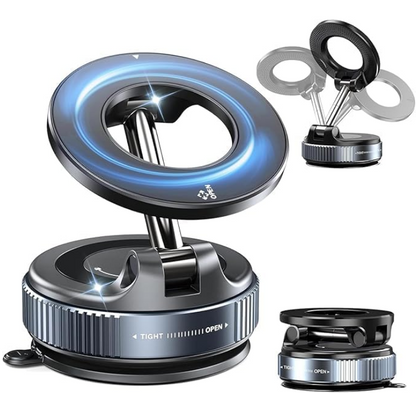 360° Vaccum Magnetic Phones Holder| Strong Suction Mount for Dashboard