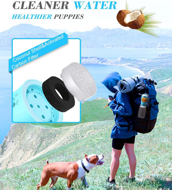 Dog Water Bottle | 2 in 1 | Leak Proof Portable Pet Water Bottle with Food Container