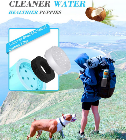 Dog Water Bottle | 2 in 1 | Leak Proof Portable Pet Water Bottle with Food Container