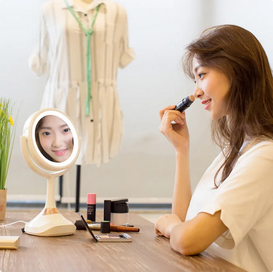 Double-sided Vanity Portable Desk Mirror